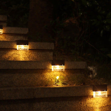 color changing solar step lights